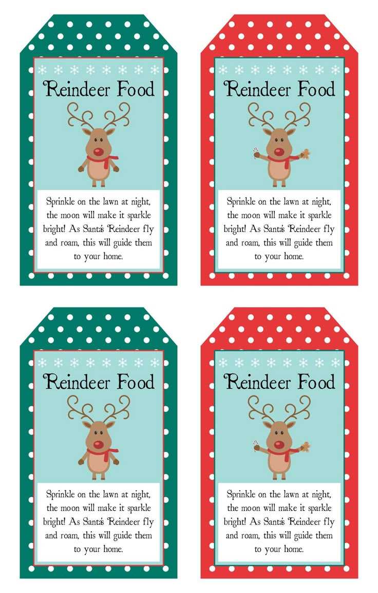 reindeer food printable tags free