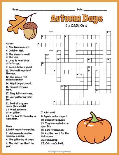 fall printable puzzles fall printable puzzles