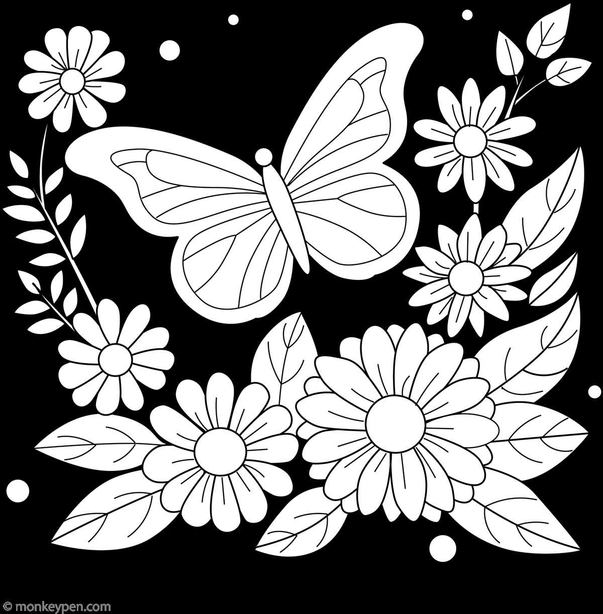 butterfly coloring page printable