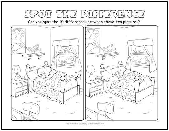 spot the difference printable