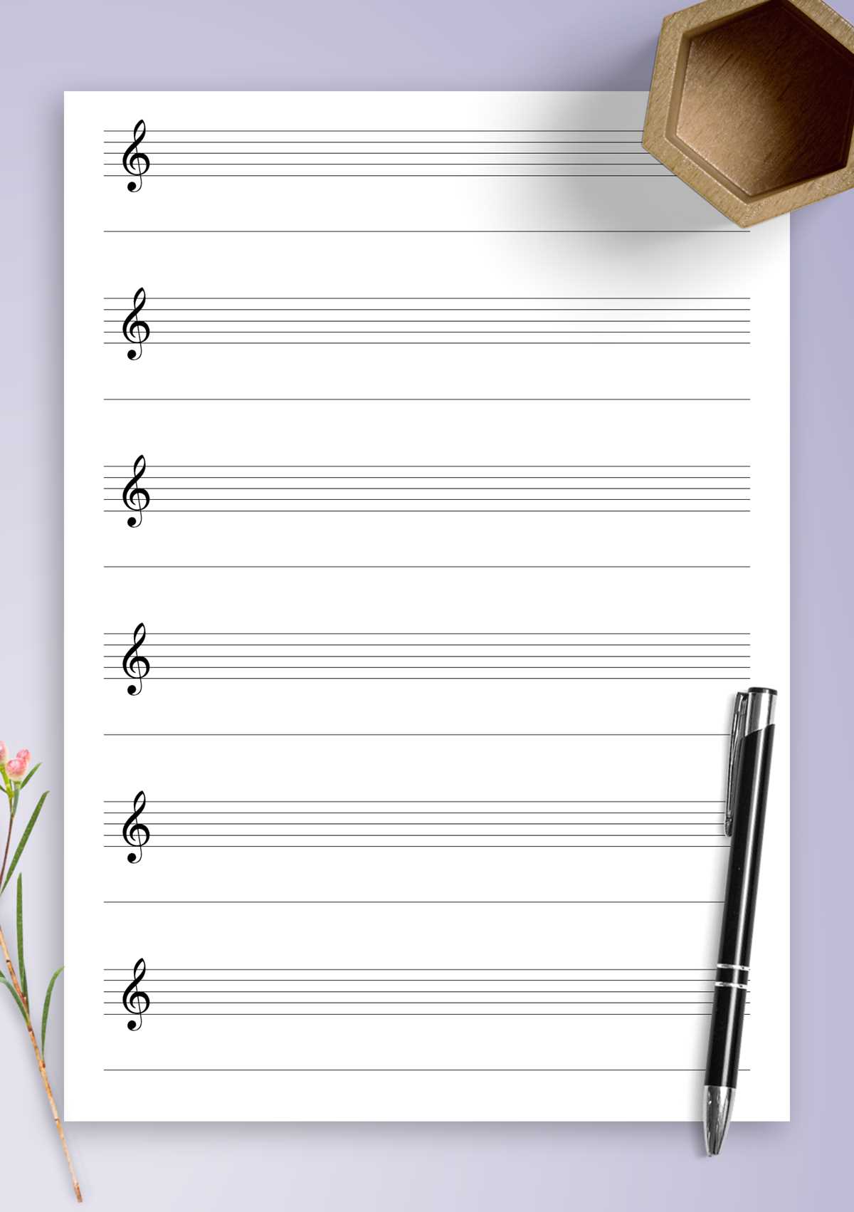 printable treble clef
