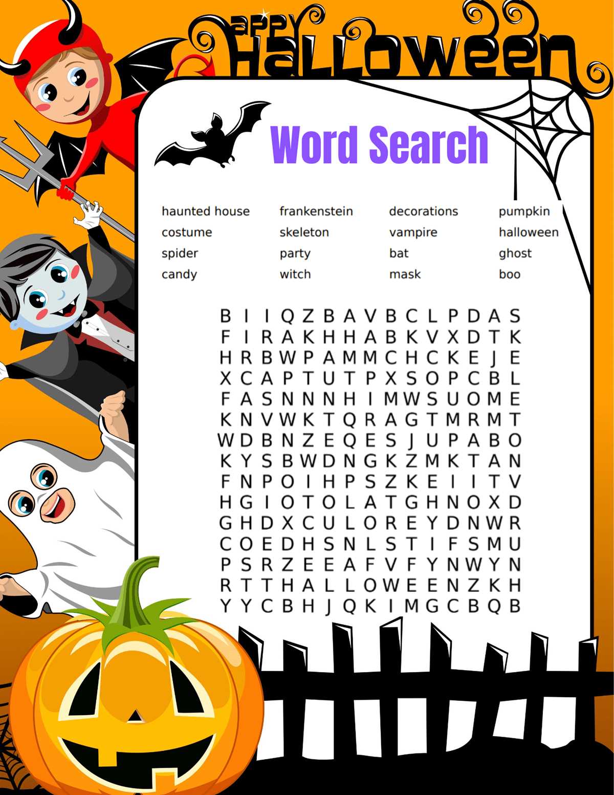 large print word search printable halloween