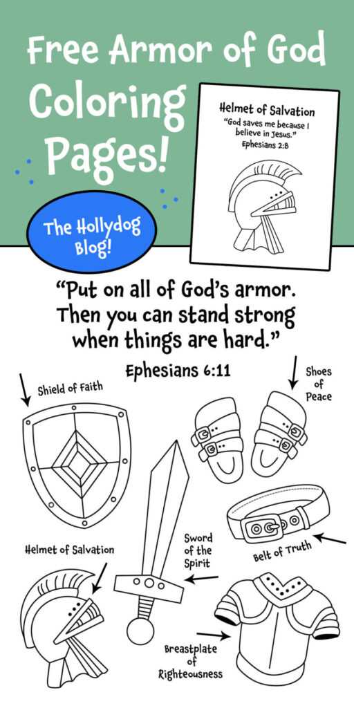 printable armor of god coloring sheet