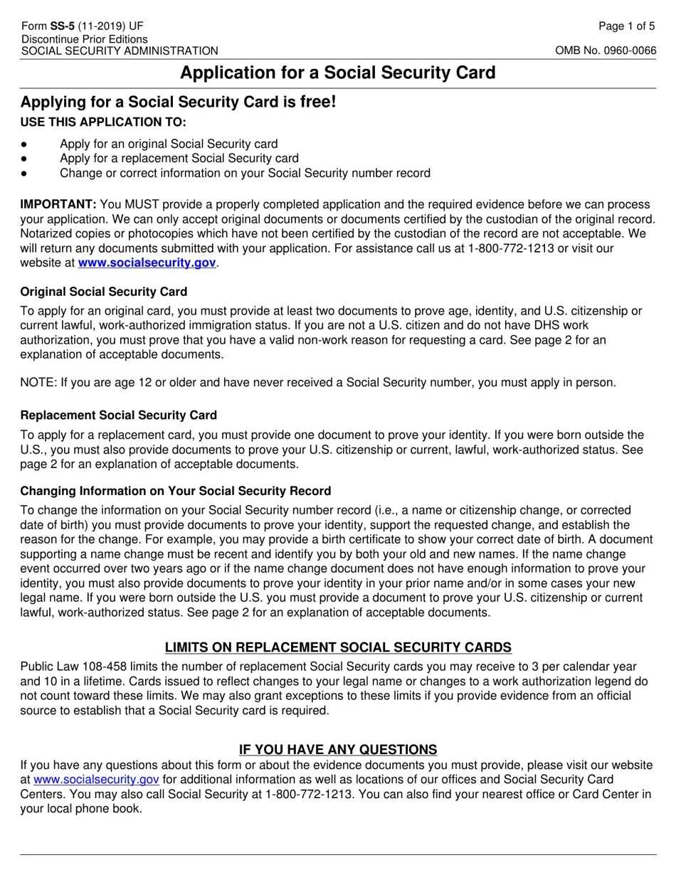 ssa 11 form printable