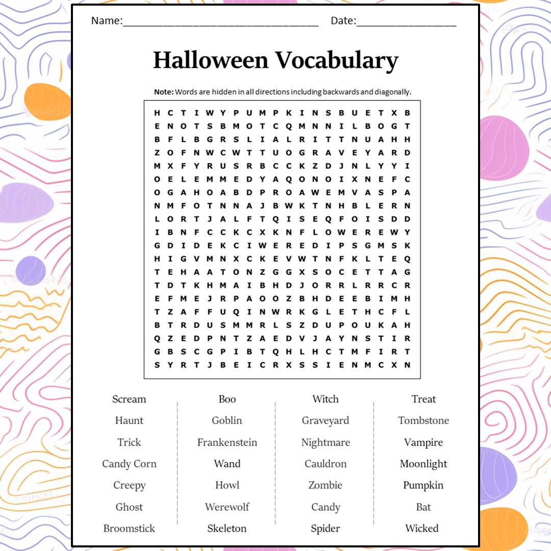 halloween word puzzles printable halloween word puzzles printable