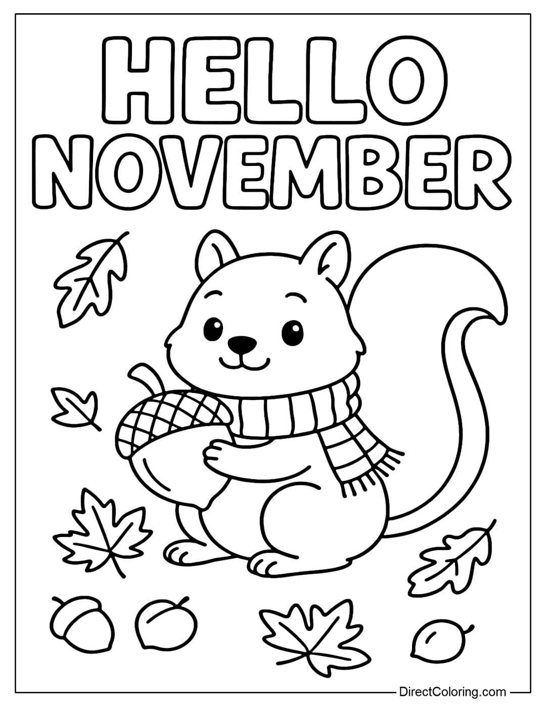 printable november coloring pages