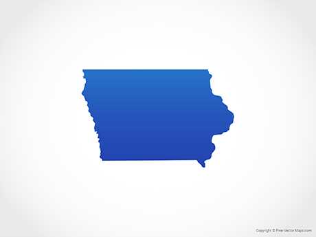 state of iowa map printable
