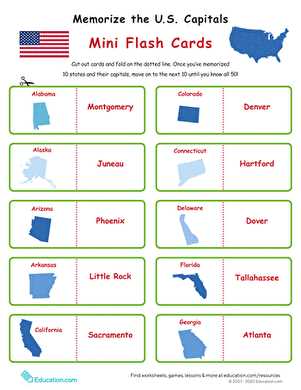 states and capitals test printable states and capitals test printable