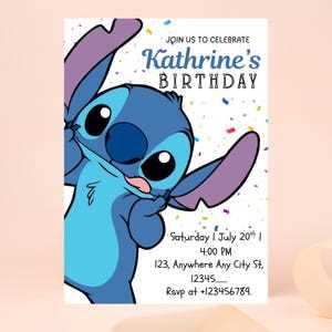 stitch birthday card printable free