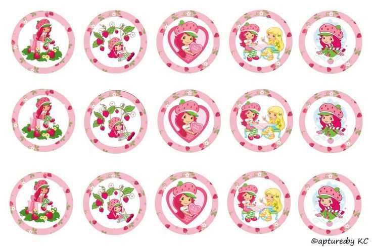 strawberry shortcake cake topper printable