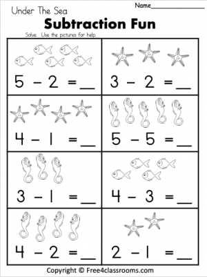 subtraction worksheets for kindergarten free printables subtraction worksheets for kindergarten free printables