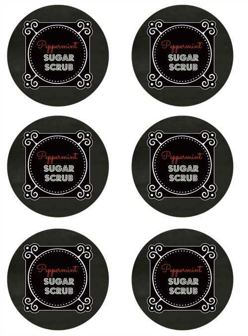 sugar scrub printable labels