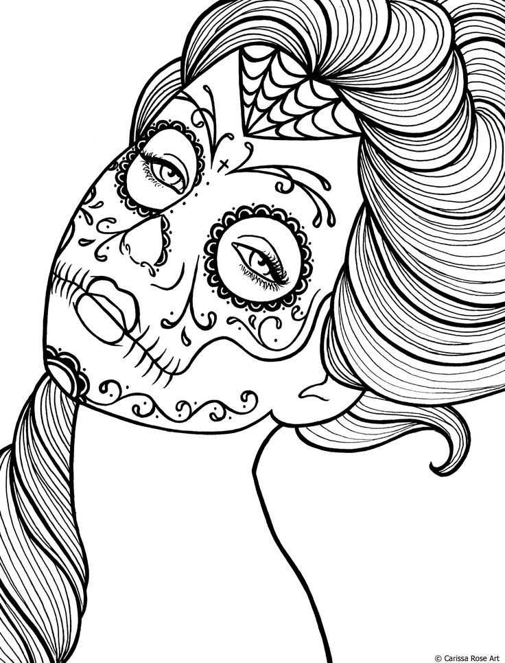 sugar skull coloring pages free printable sugar skull coloring pages free printable