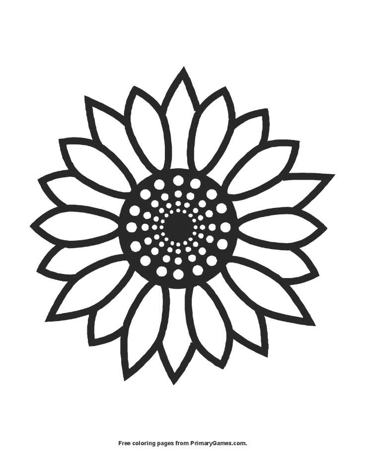 sunflower coloring pages printable