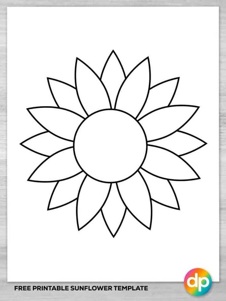 sunflower printable template