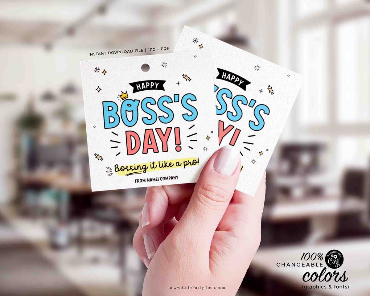 happy bosss day printable card