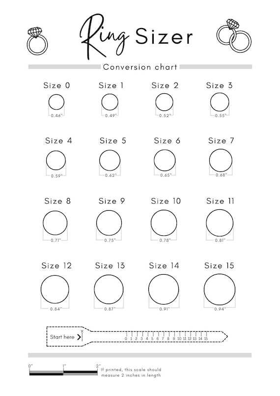 ring size printable chart