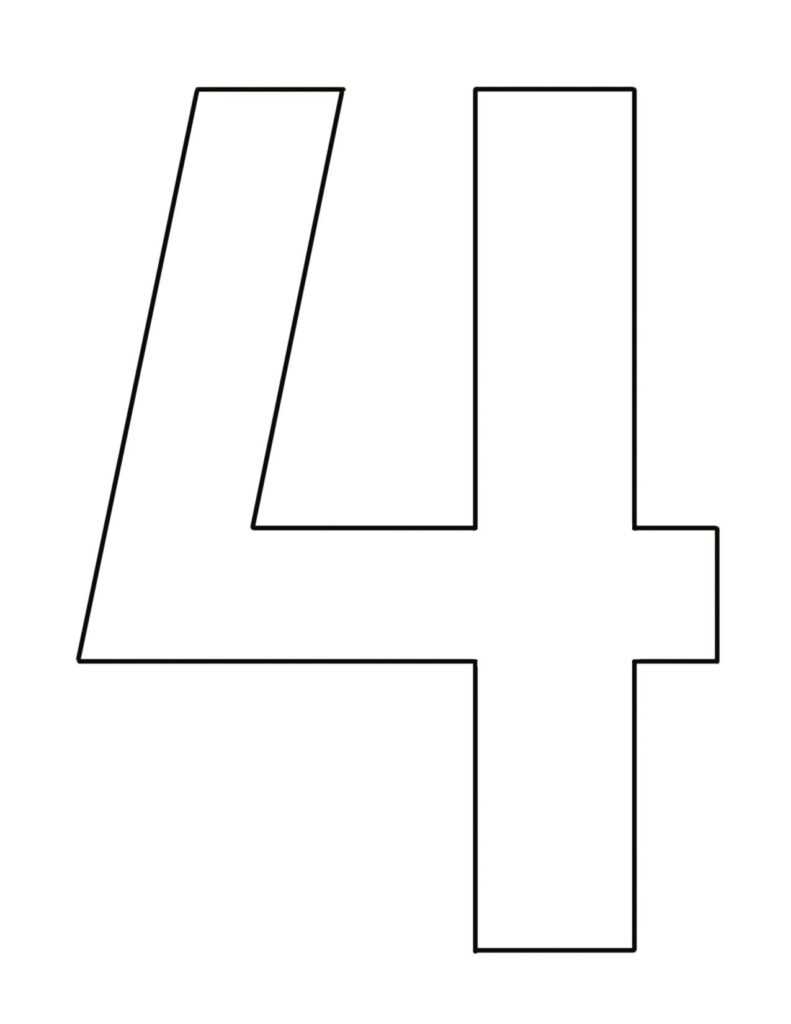 number 4 printables number 4 printables