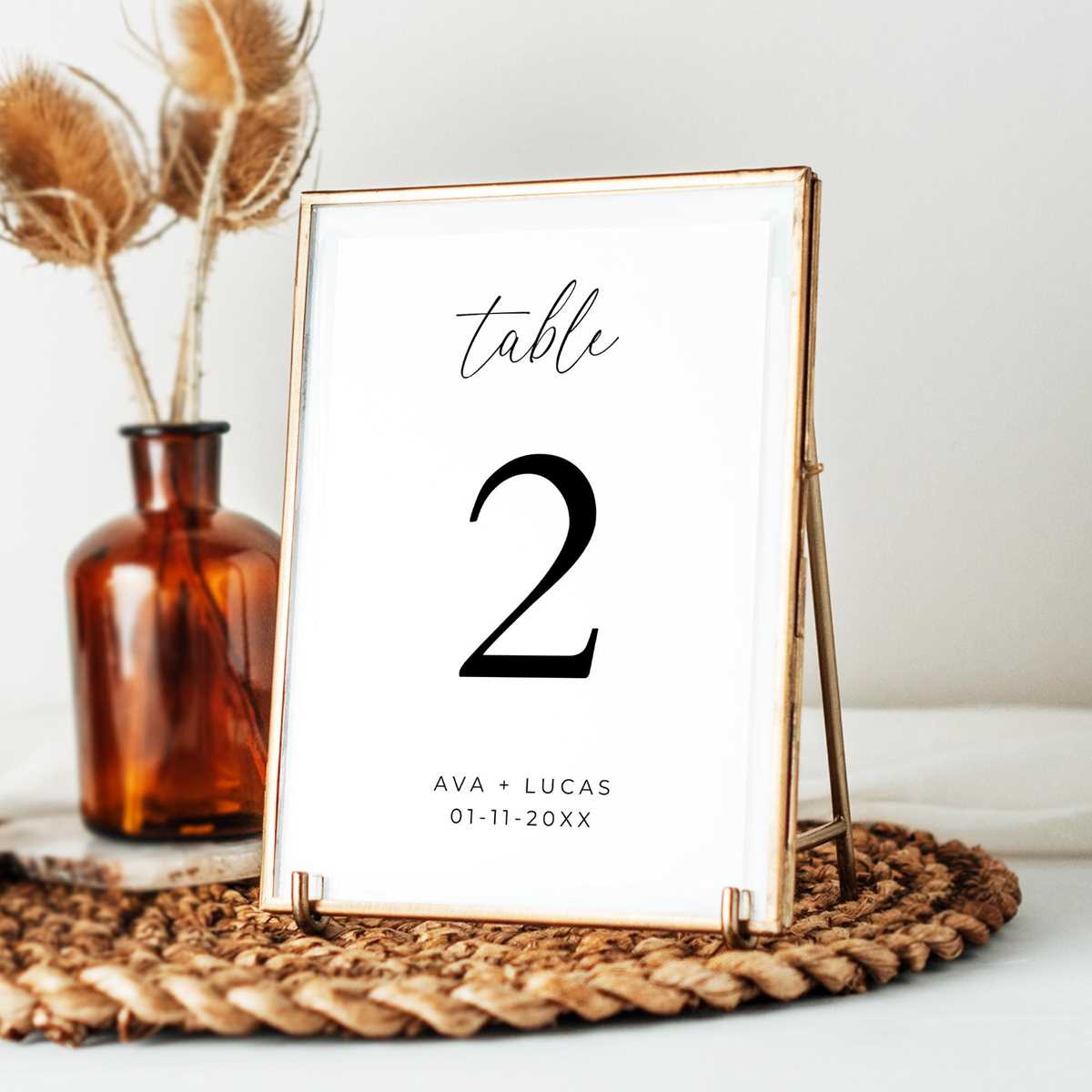 table number printable