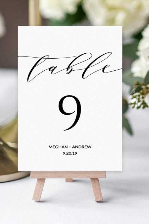 table number printable