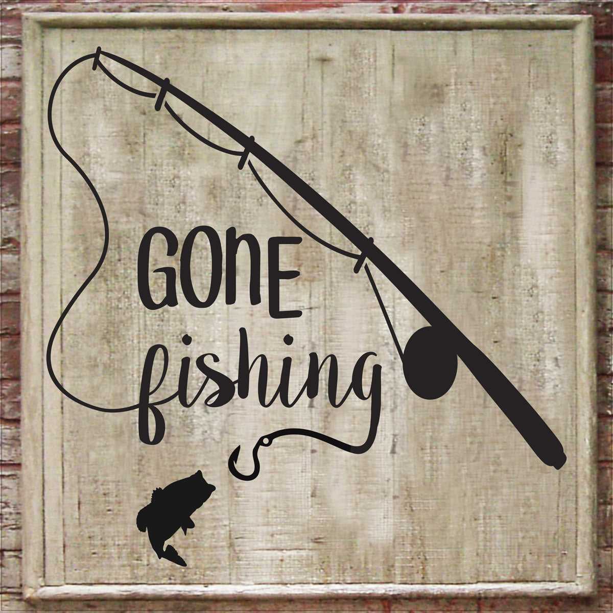 gone fishing sign printable