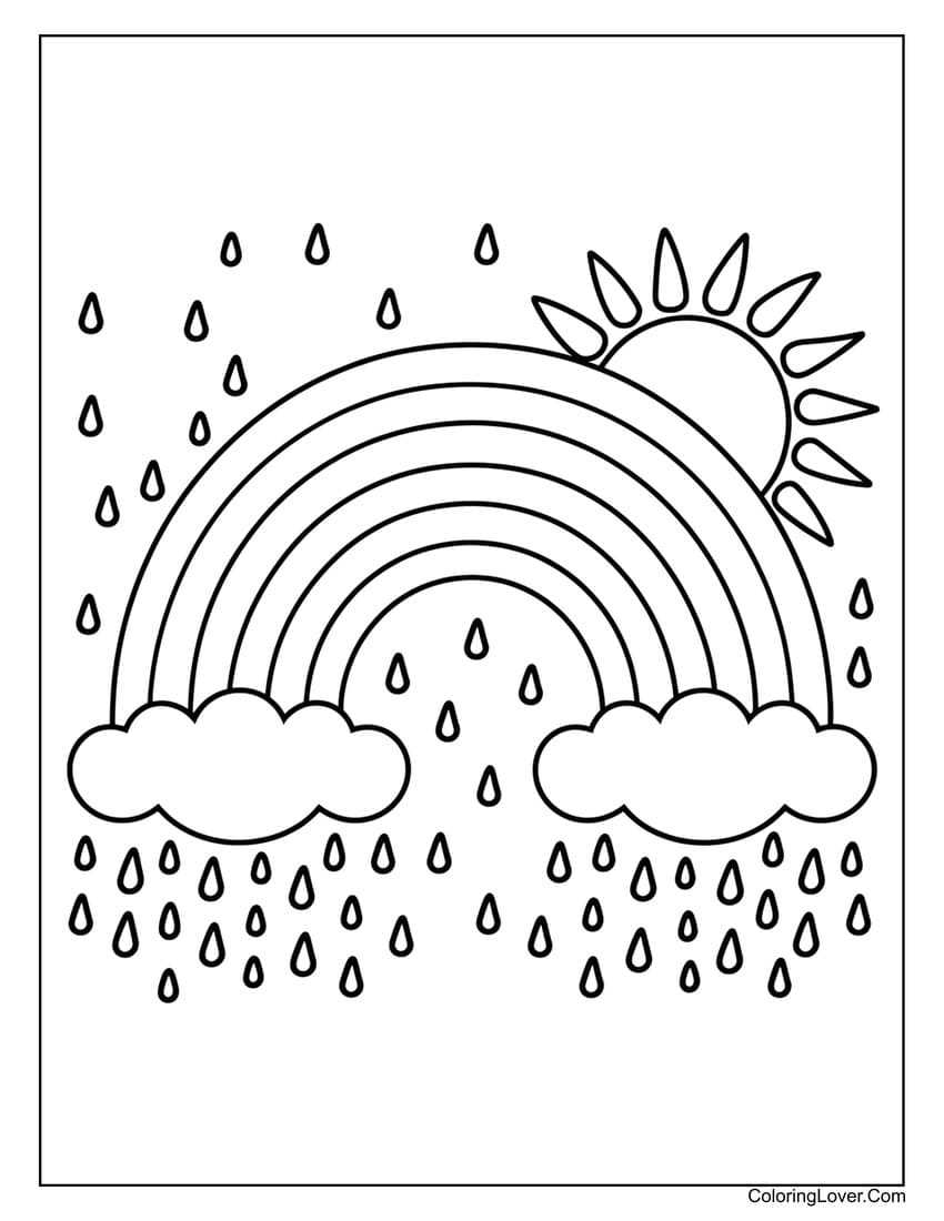 printable pictures of rainbows