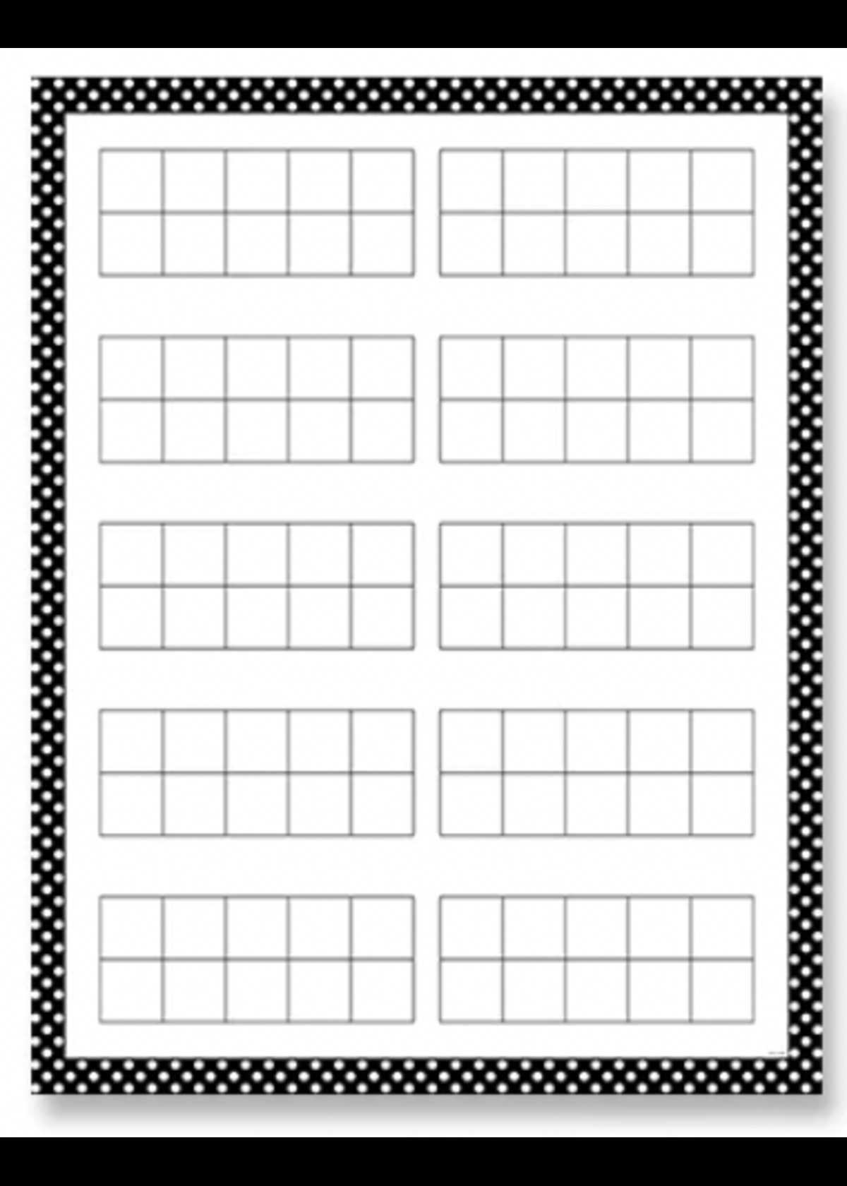 ten frames free printable