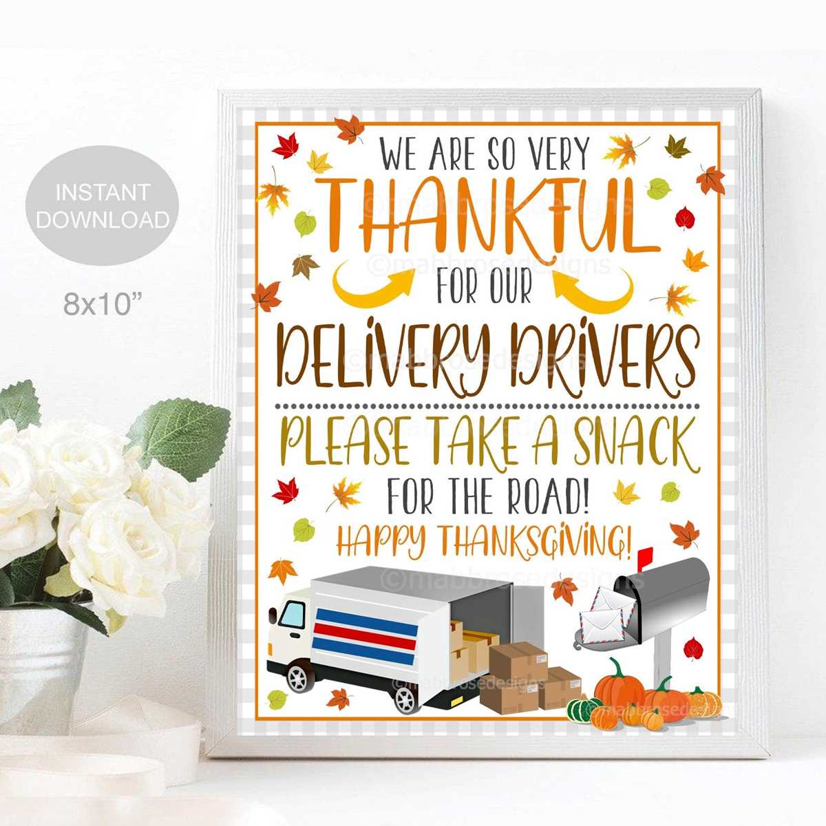 thank you delivery drivers sign printable thank you delivery drivers sign printable