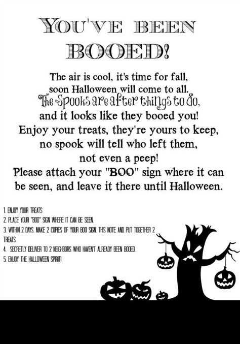 you have been booed printable