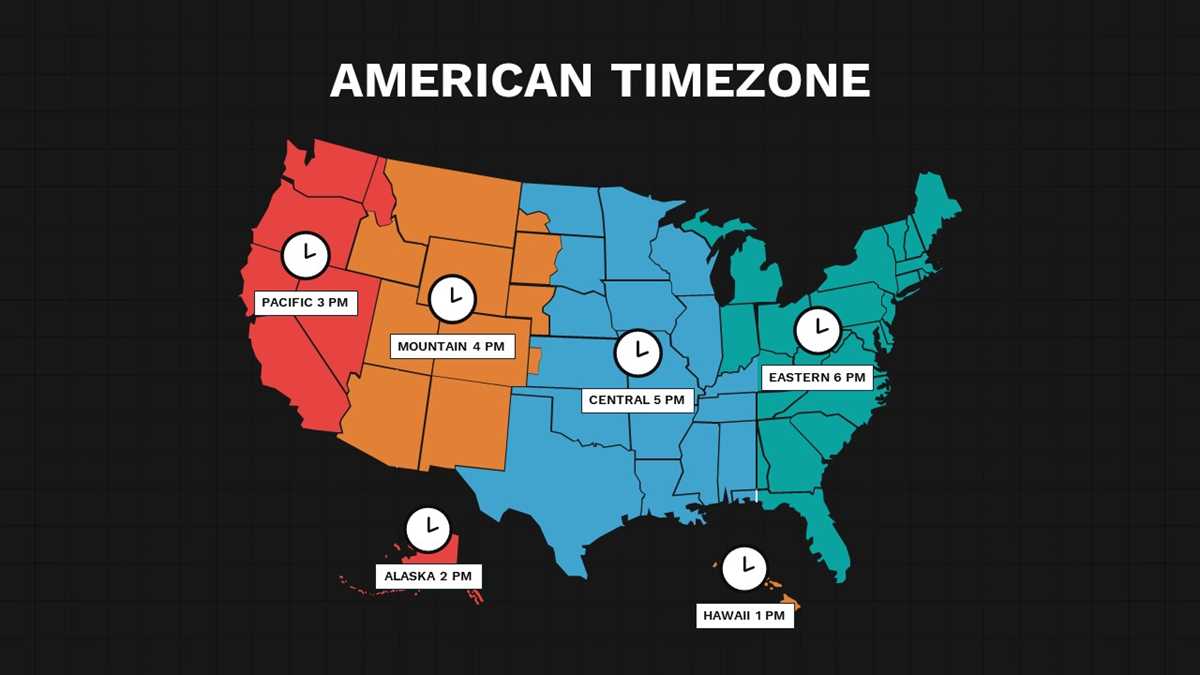 time zone map usa printable
