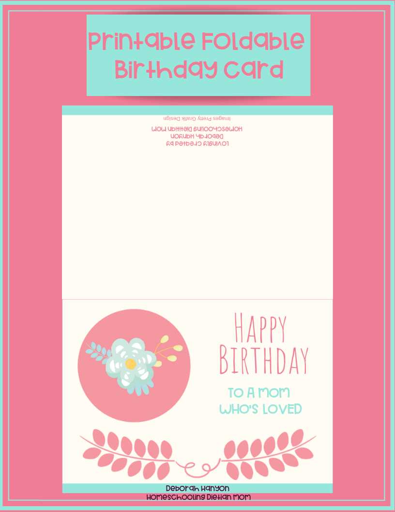 mother birthday card printable