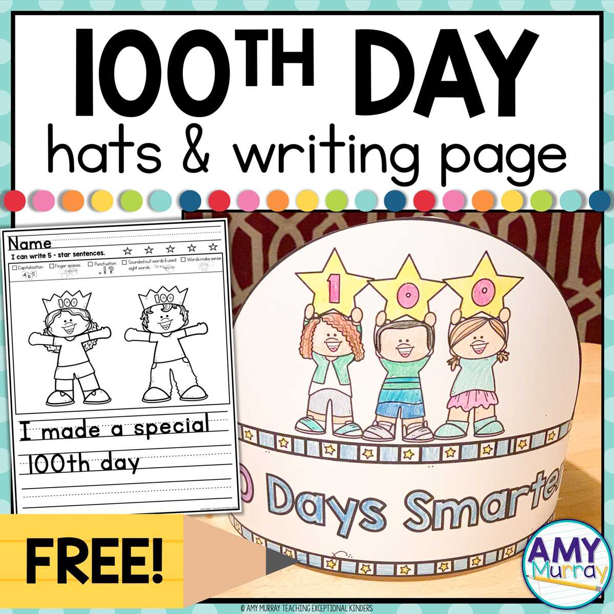 first day of preschool hat free printable