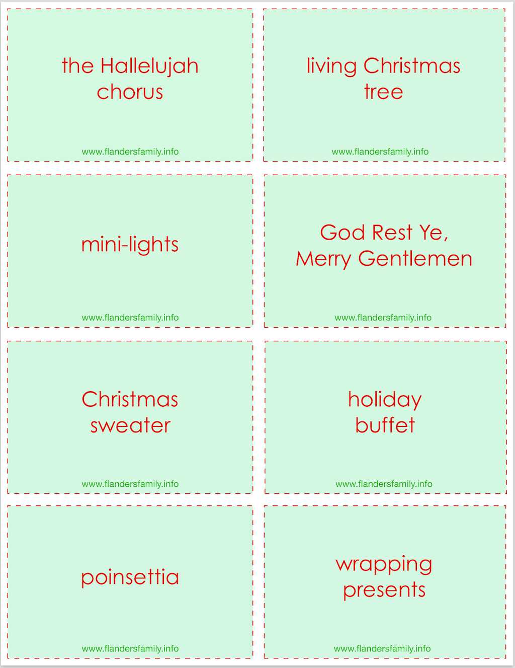 christmas charades printable