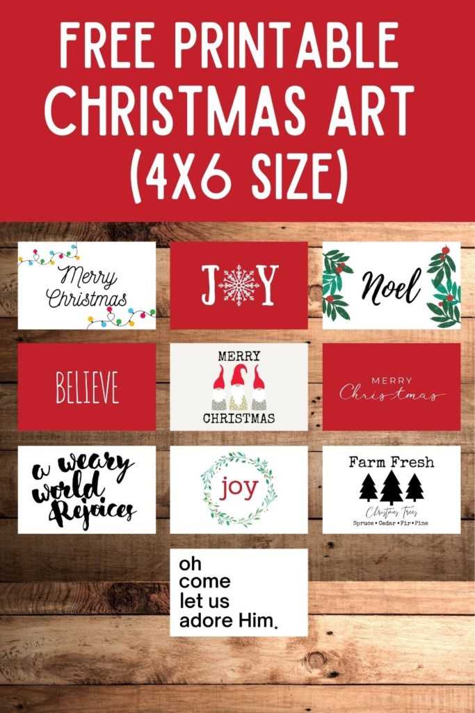 free christmas printables wall art