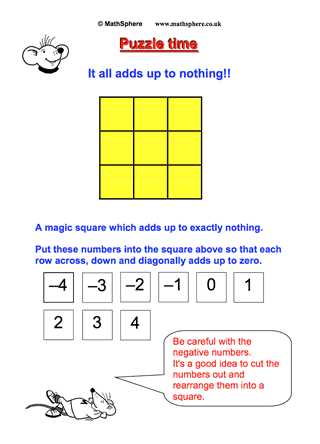 printable math puzzles printable math puzzles