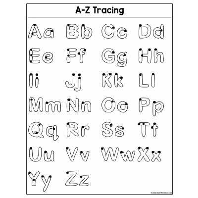 trace alphabet printable