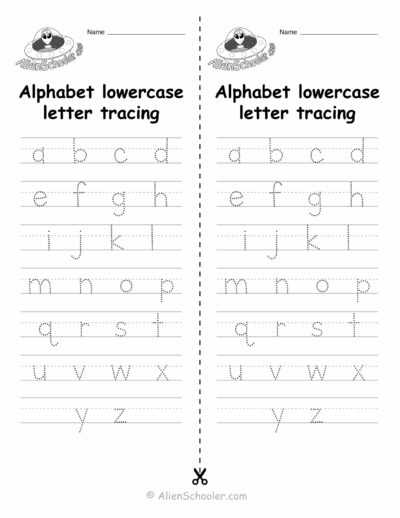 trace alphabet printable
