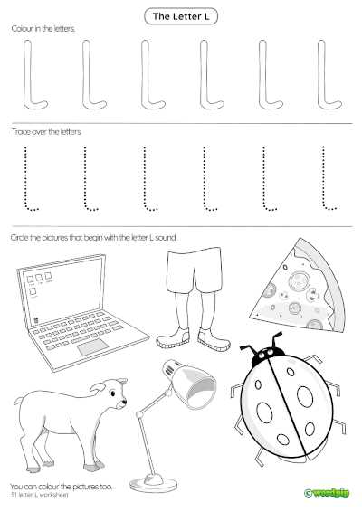 free printable letter l worksheets