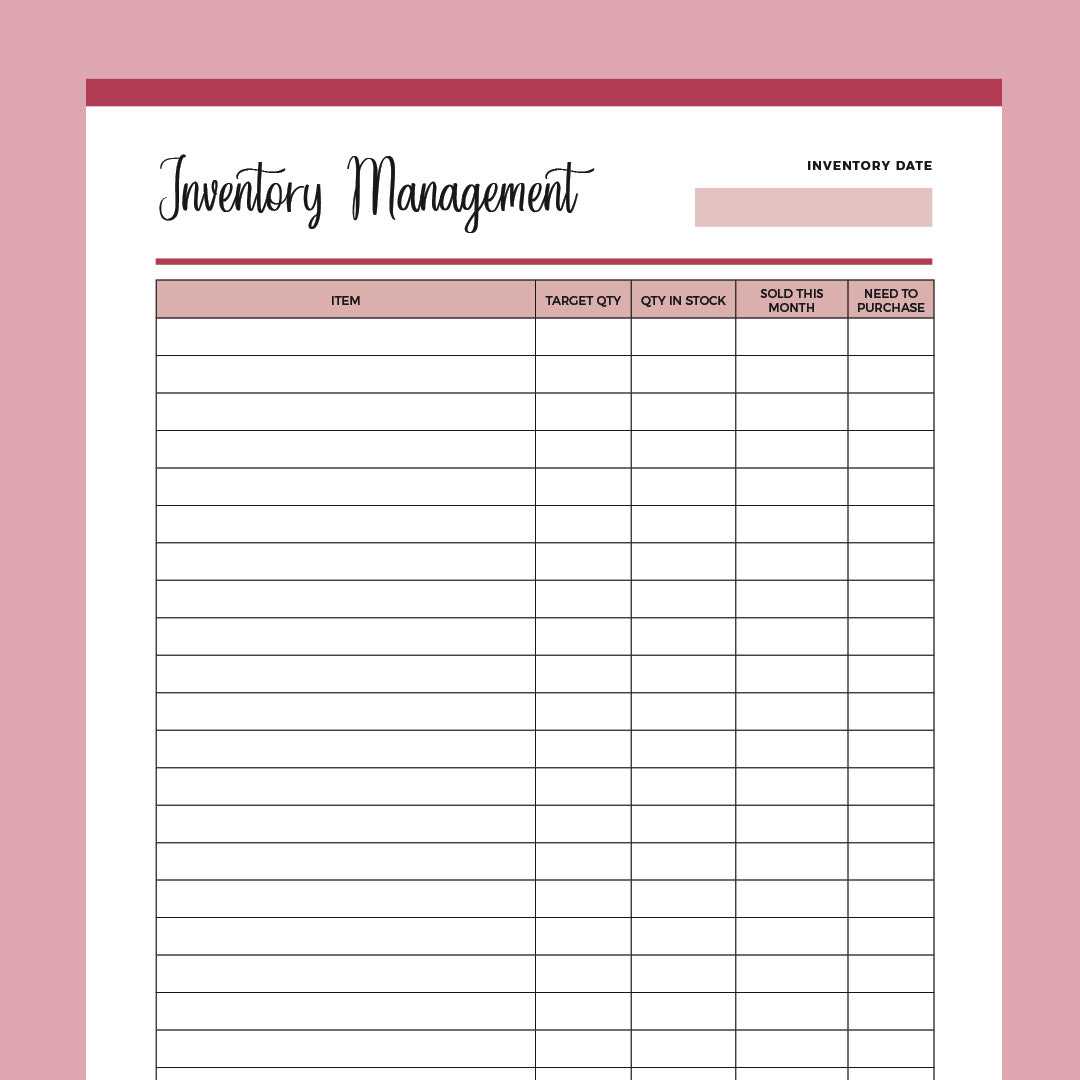 printable inventory sheets printable inventory sheets