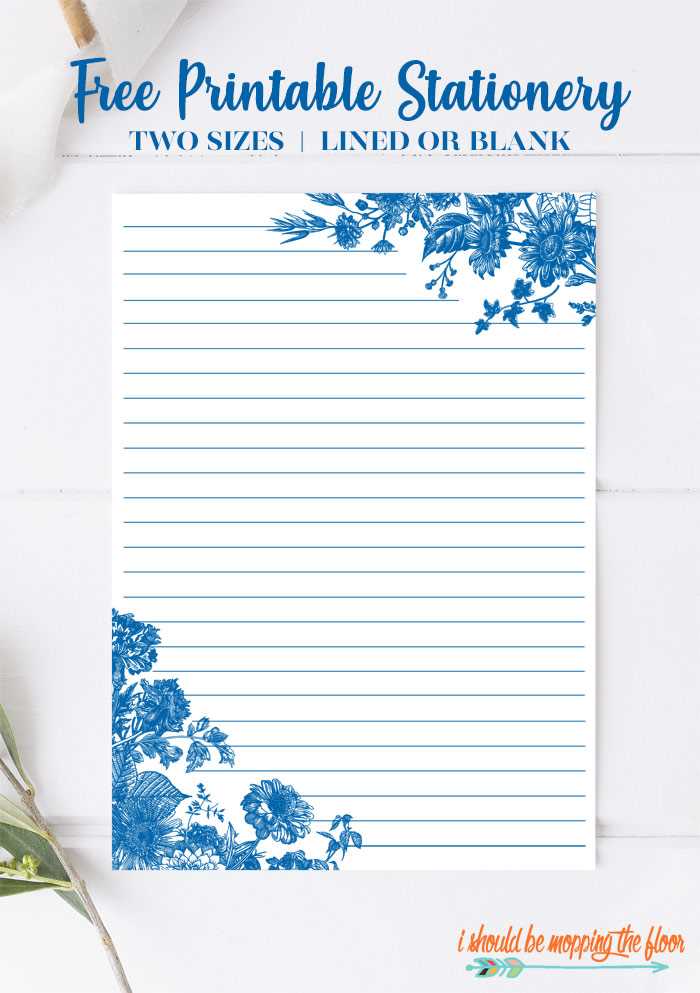 lined stationery printable free