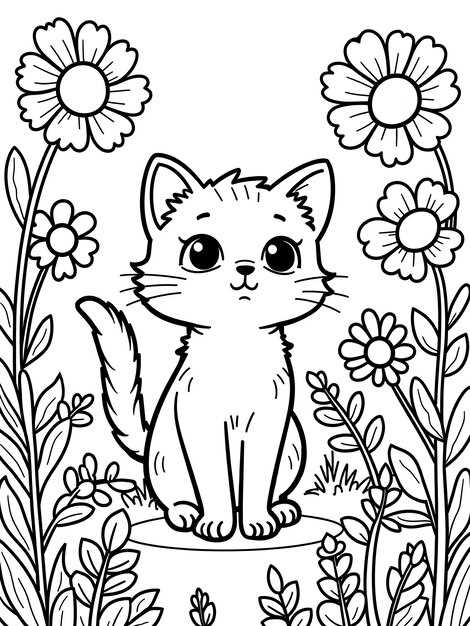 kitty coloring pages printable