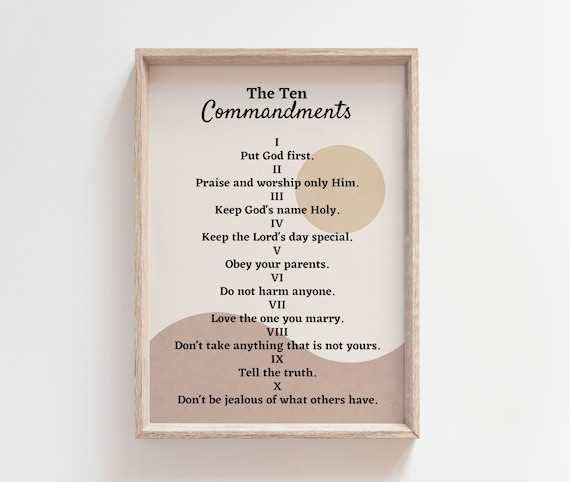 10 commandments poster printable