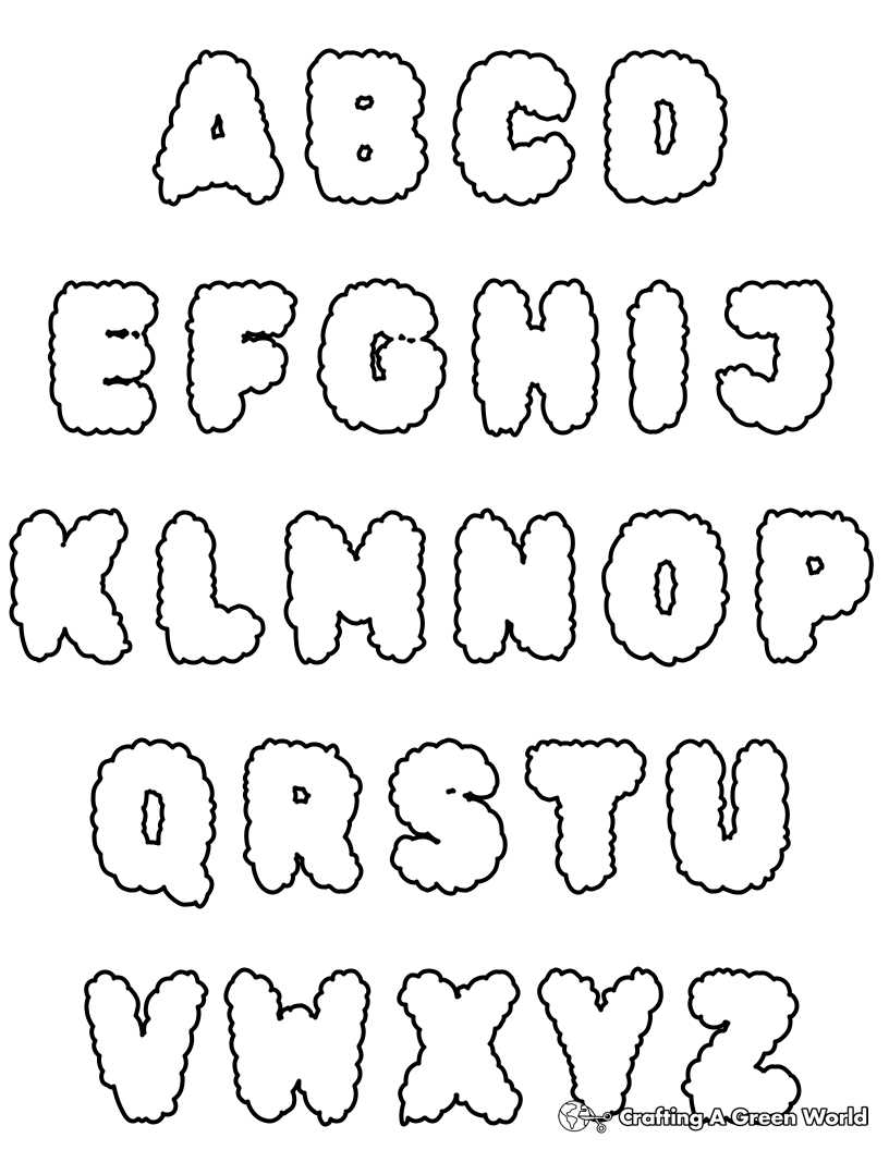 printable alphabet coloring pages