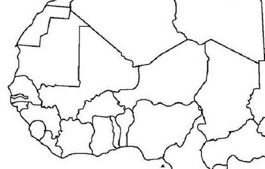 africa blank map printable