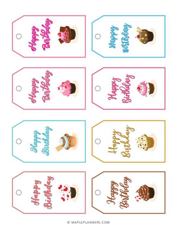 printable birthday tag