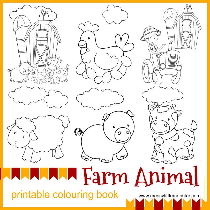 farm printable coloring pages