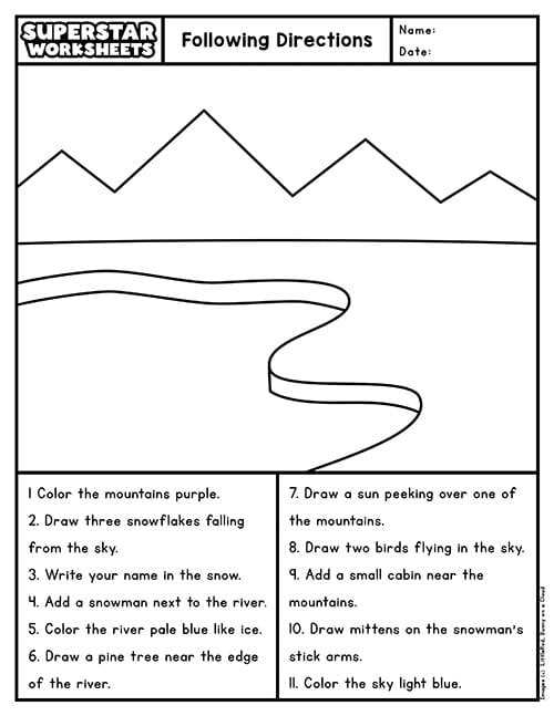 free printable winter activity sheets