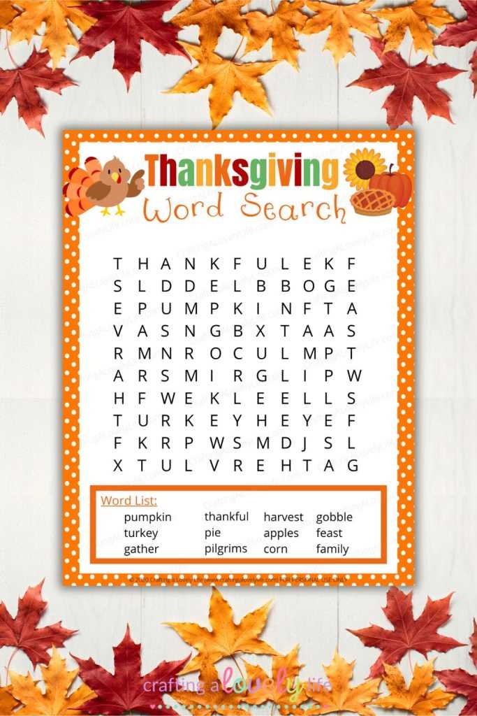 thanksgiving word search puzzles printable