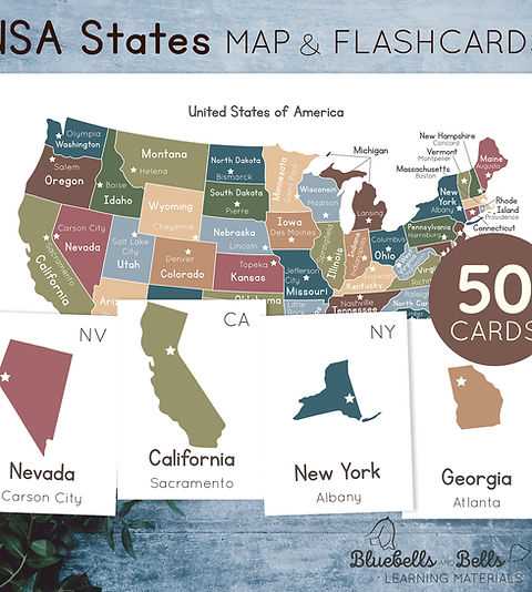 united states map with states and capitals printable