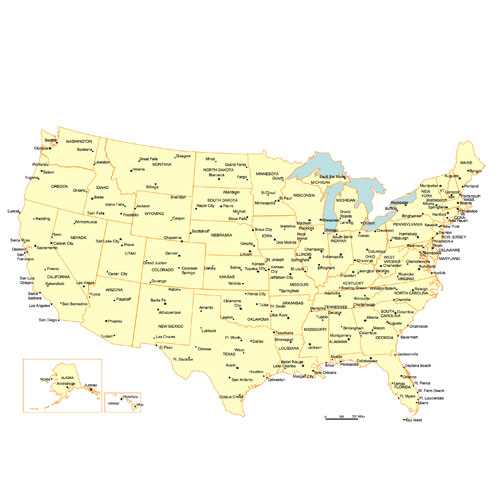united states map with states and capitals printable